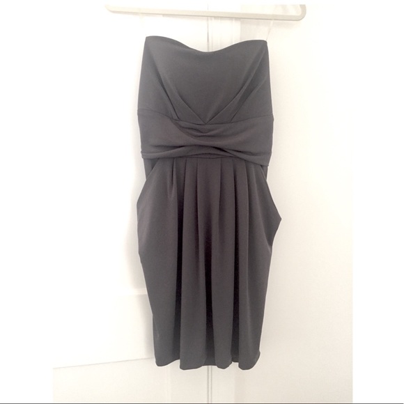 Wishes Wishes Wishes Dresses & Skirts - WISHES Grey Casual Strapless Dress w/ Pockets 2X